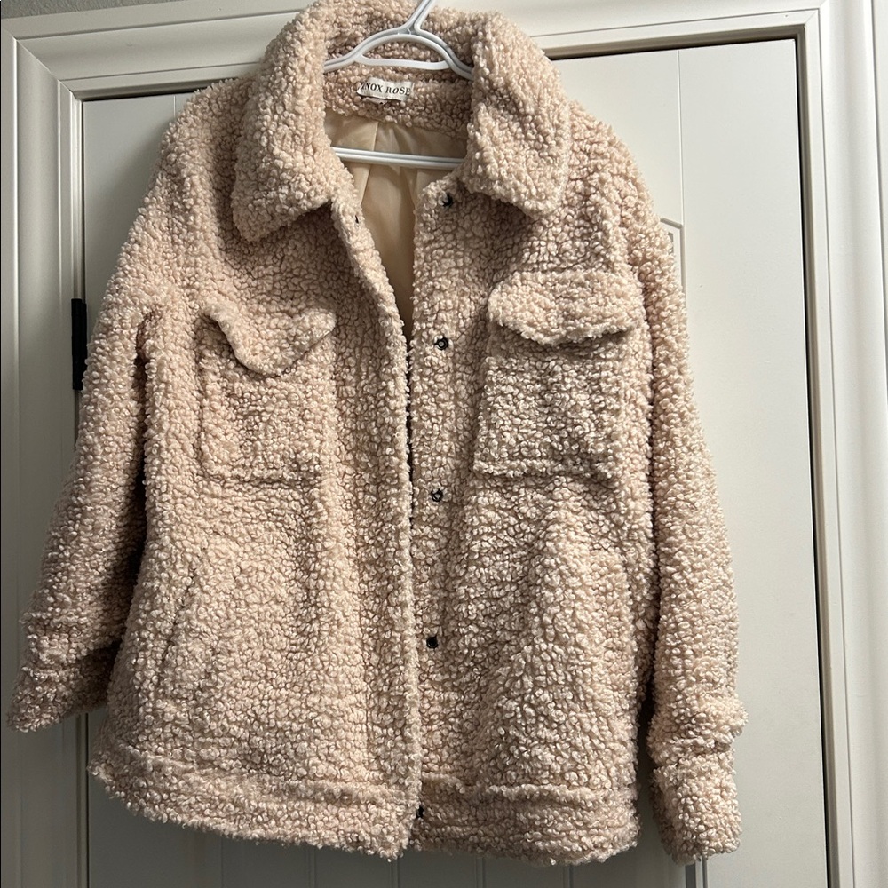 Knox Rose Cream Sherpa Jacket